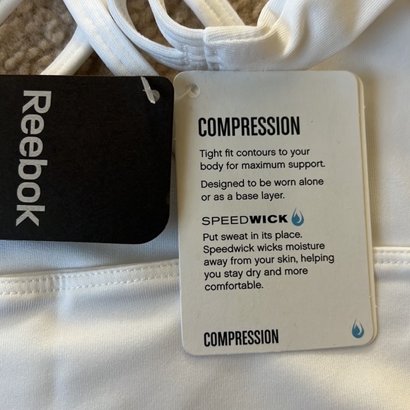 Rebook Girls Youth Sports Bra Crisscross White Size XL 16 - Picture 5 of 6